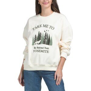 SUNDAY EDITION cream Yosemite Crew Neck Sweatshirt